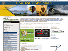 Tablet Screenshot of gautenghappenings.co.za